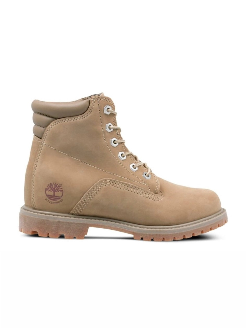Timberland Women's Tan Lace-Up Nubuck Ankle Boot